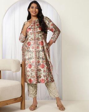 women printed straight kurta