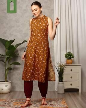 women printed straight kurta