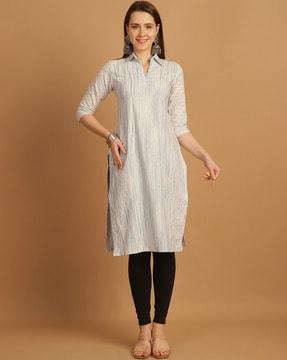 women printed straight kurta