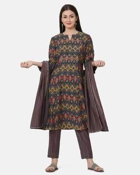 women printed straight kurta