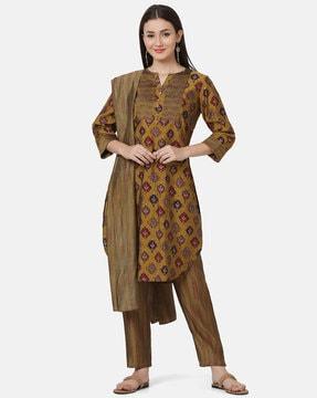 women printed straight kurta