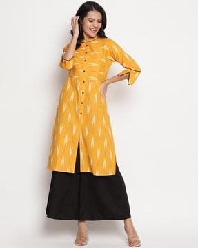 women printed straight kurta