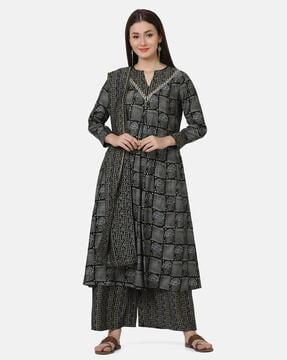 women printed straight kurta