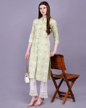 women printed straight kurta