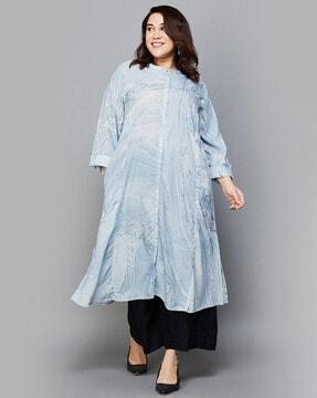 women printed straight kurta