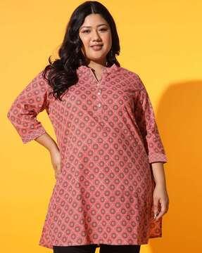 women printed straight kurti