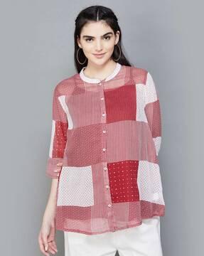 women printed straight tunic