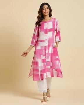 women printed stright kurta