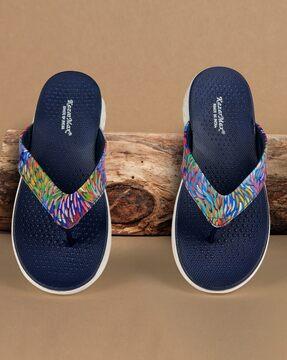 women printed thong flip-flops