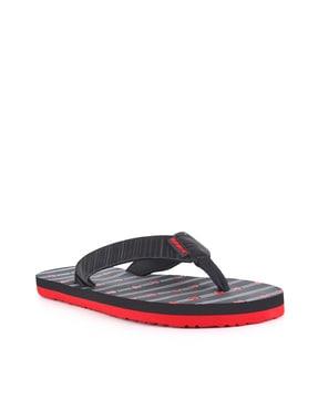 women printed thong-strap flip-flops