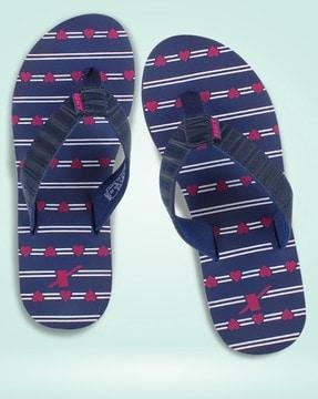 women printed thong-strap flip-flops