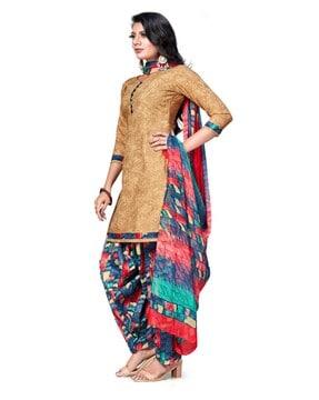 women printed unstitched dress material
