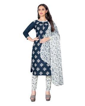 women printed unstitched dress material