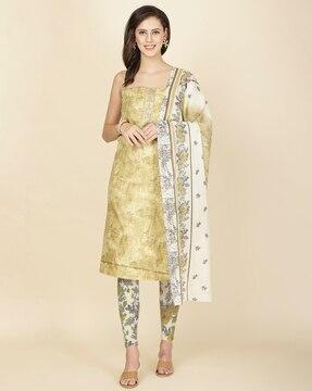 women printed unstitched dress material