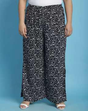 women printed wide leg palazzos