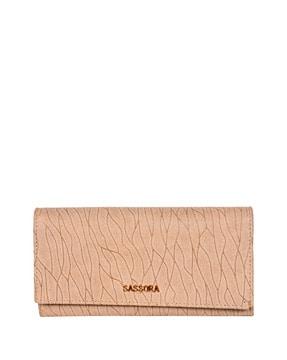 women printed zip-around wallet