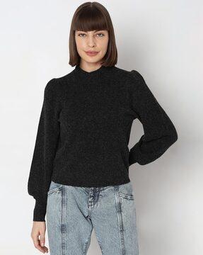 women pullover with bishop sleeves