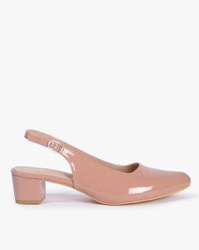 women pumps with buckle closure