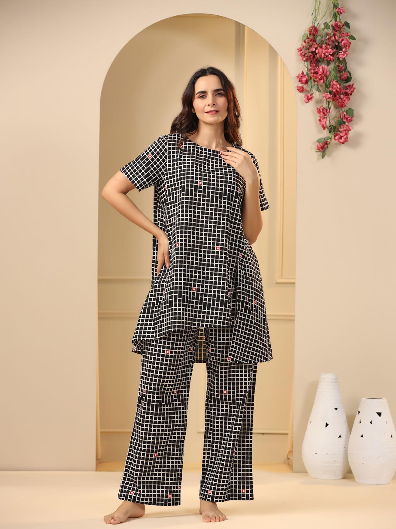 women pure cotton night suit (set of 2)