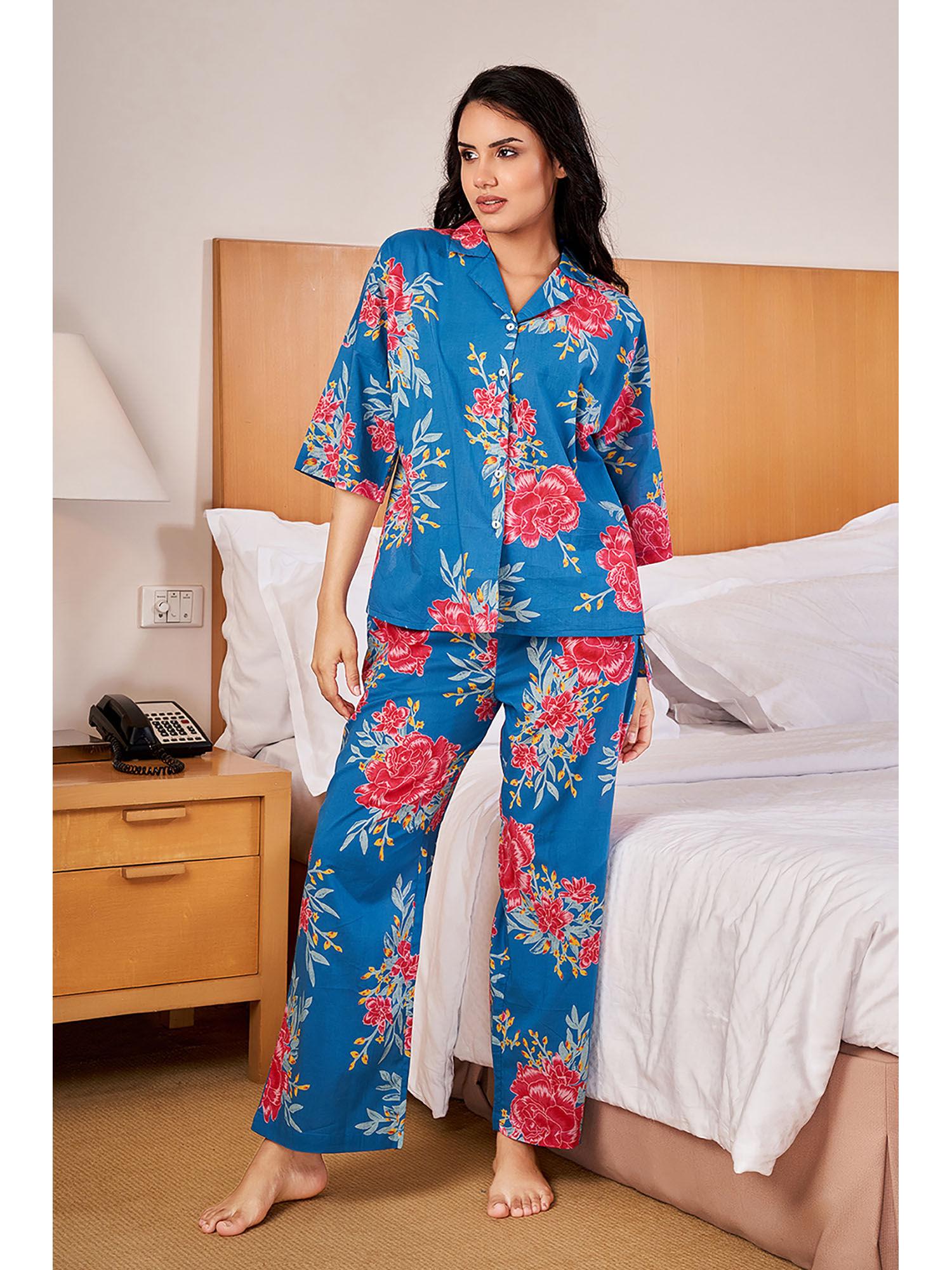 women pure cotton night suit (set of 2)