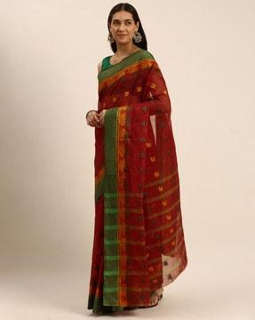 women pure tant cotton handloom saree