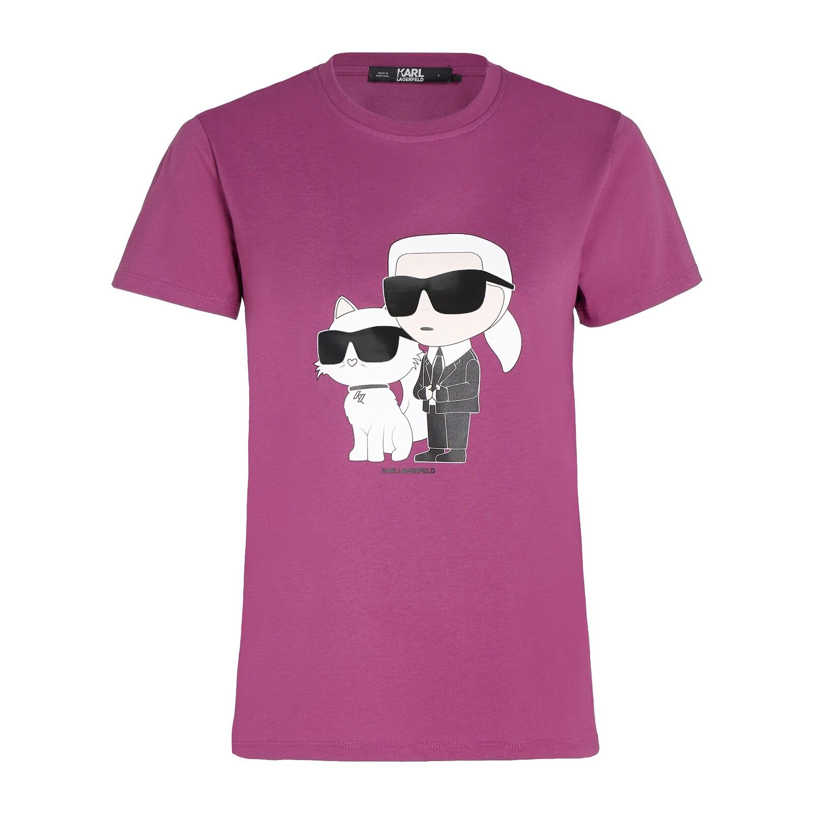 women purple ikonik karl & choupette t-shirt