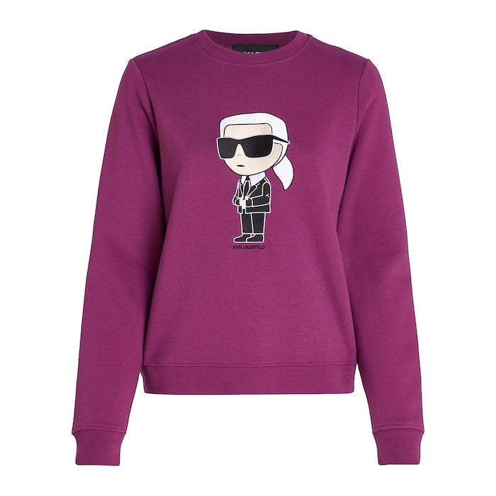 women purple karl ikonik sweatshirt