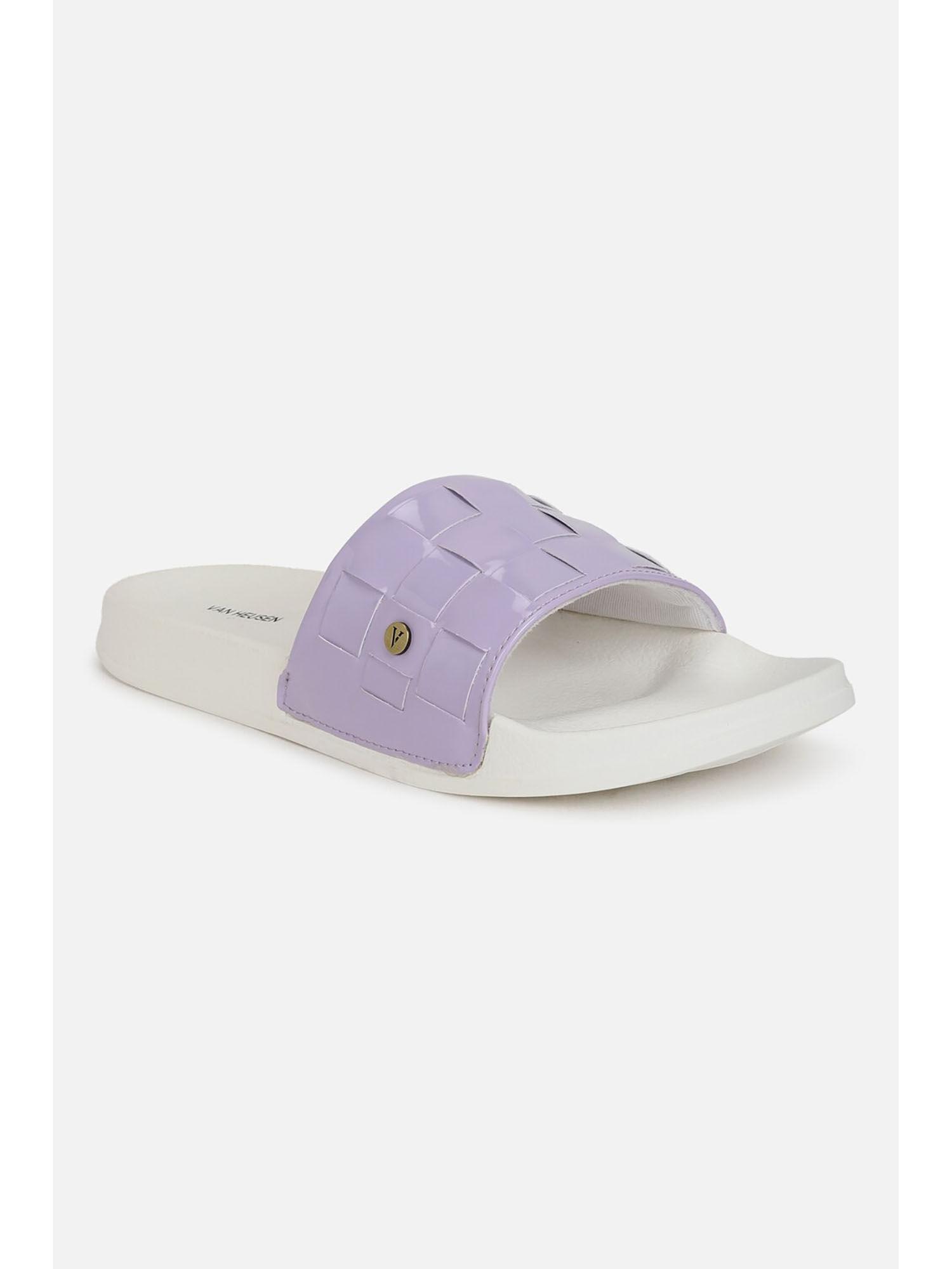 women purple sliders