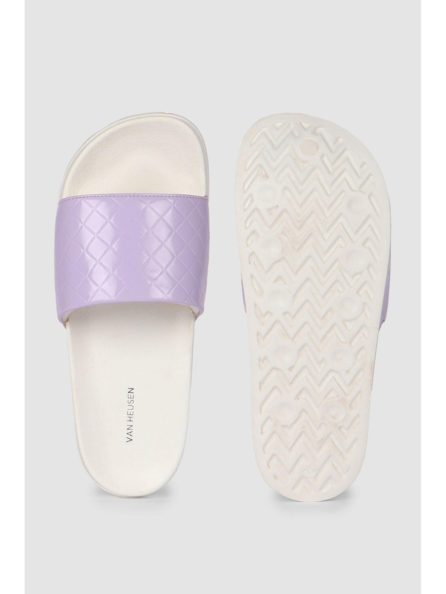 women purple sliders