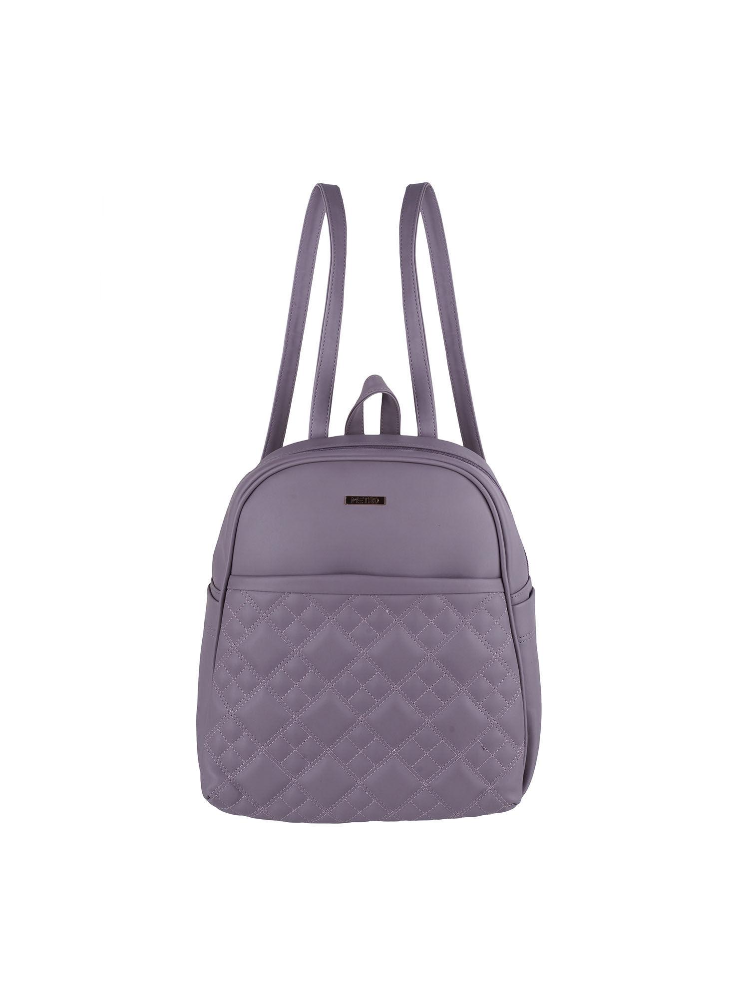 women purple synthetic backpack