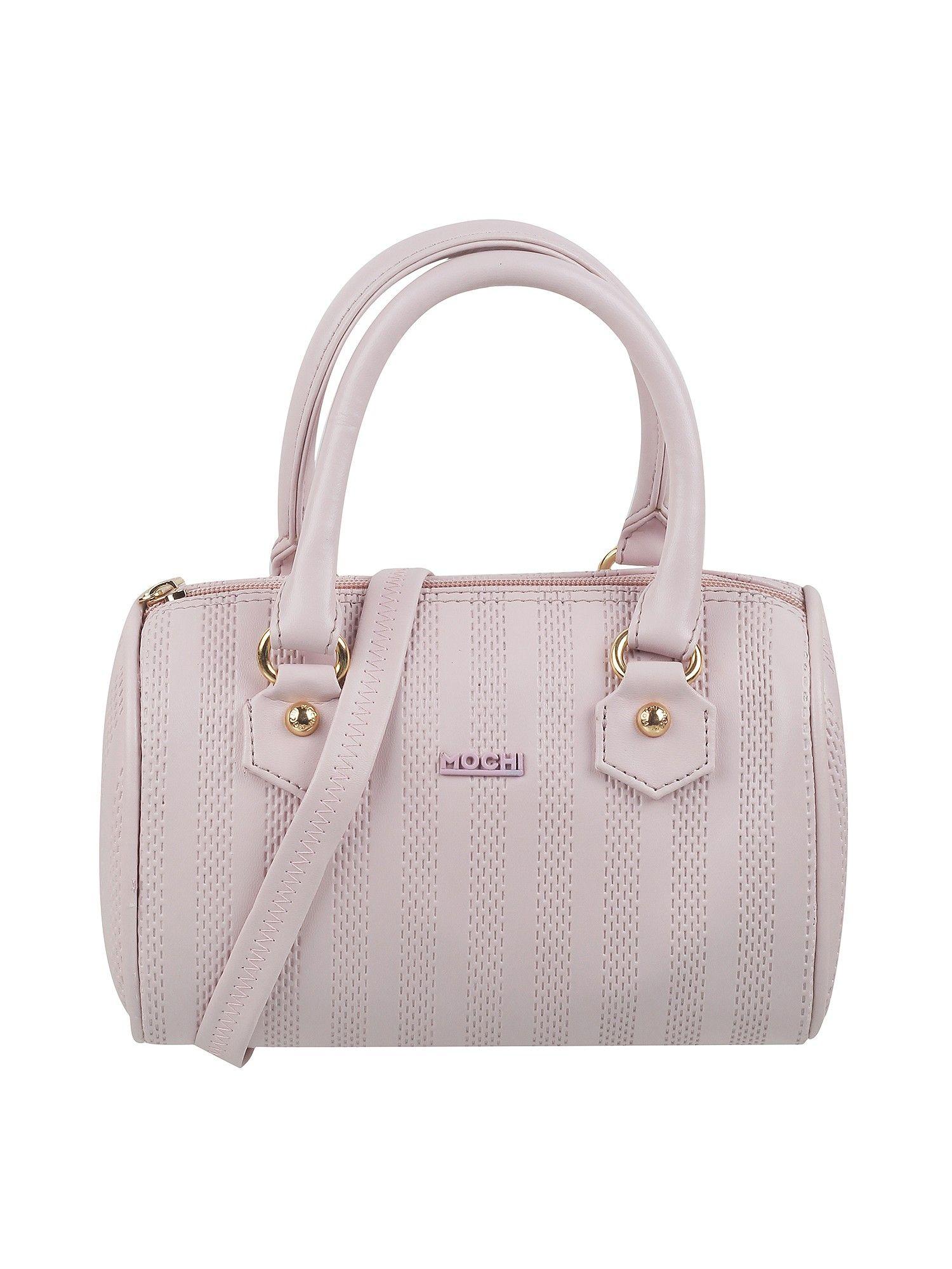 women purple synthetic satchel bag