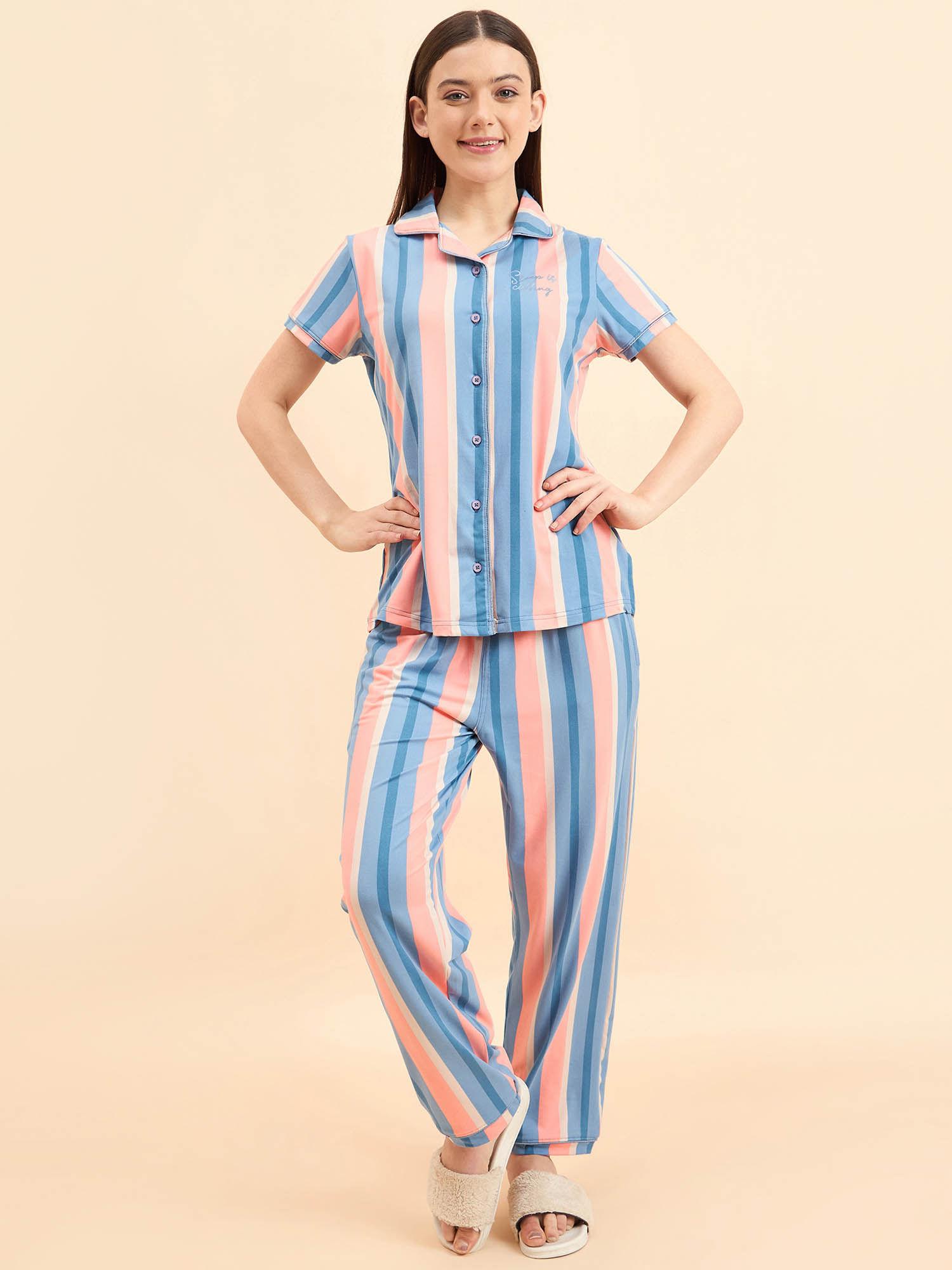 women pyjama with shirt (set of 2)