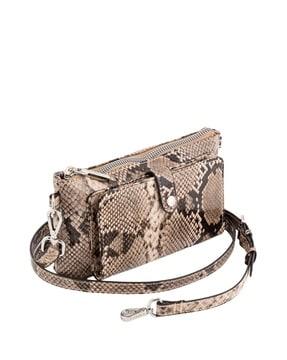 women python pattern travel wallet with detachable & adjustable strap
