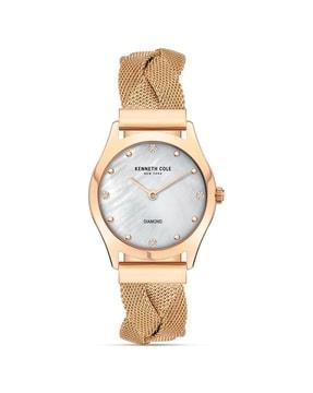 women quartz mother of pearl dial stainless steel strap analogue watch - nekcwlg2105702ld