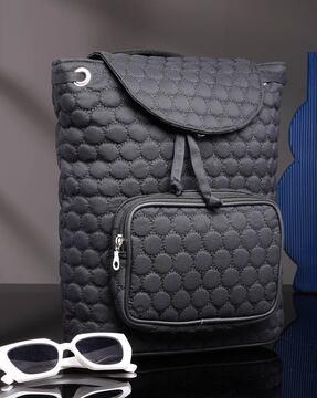 women quilted backpack with adjustable-strap