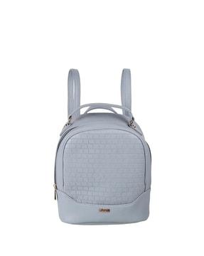 women quilted backpack with top-handle