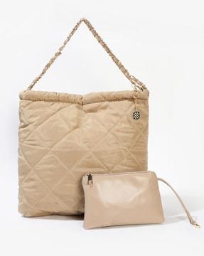 women quilted bucket bag