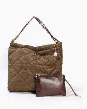 women quilted bucket bag