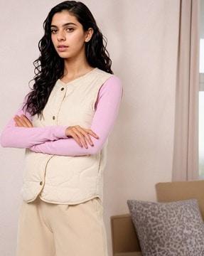 women quilted gilet jacket