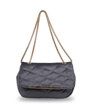 women quilted shoulder bag with chain strap