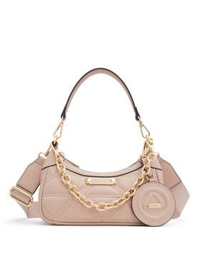 women quilted shoulder bag with chain