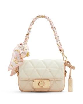 women quilted shoulder bag with detachable strap