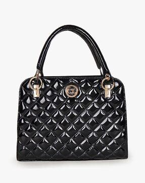 women quilted shoulder bag with double strap