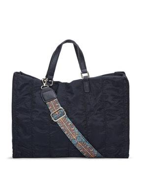 women quilted tote bag with detachable strap