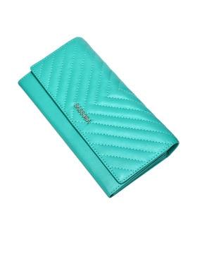 women quilted zip-around wallet