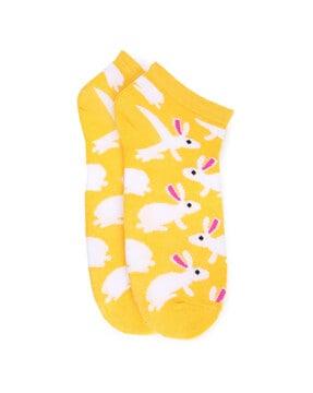 women rabbit pattern ankle-length socks