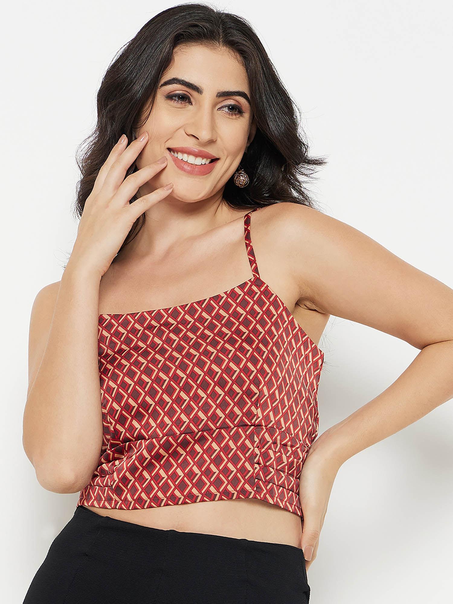 women red crop top