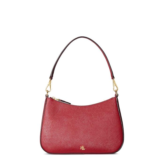 women red crosshatch leather medium danni bag