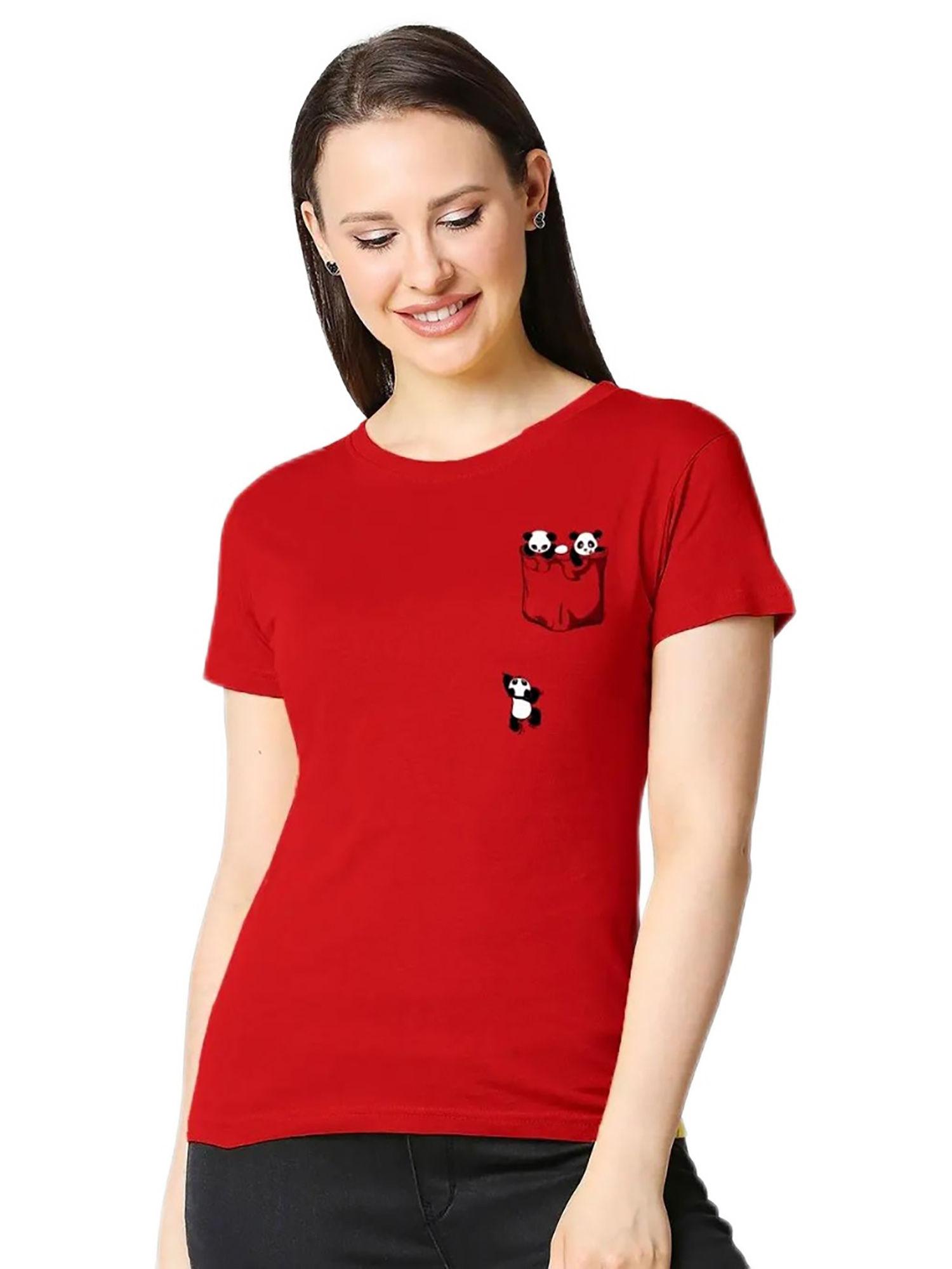 women red graphic printed t-shirt