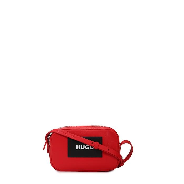 women red hugo code crossbody bag